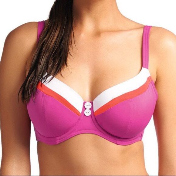 Freya Other - Freya Revival Sorbet Pink Rio Underwire Wide Tab Bikini Top Size 28D